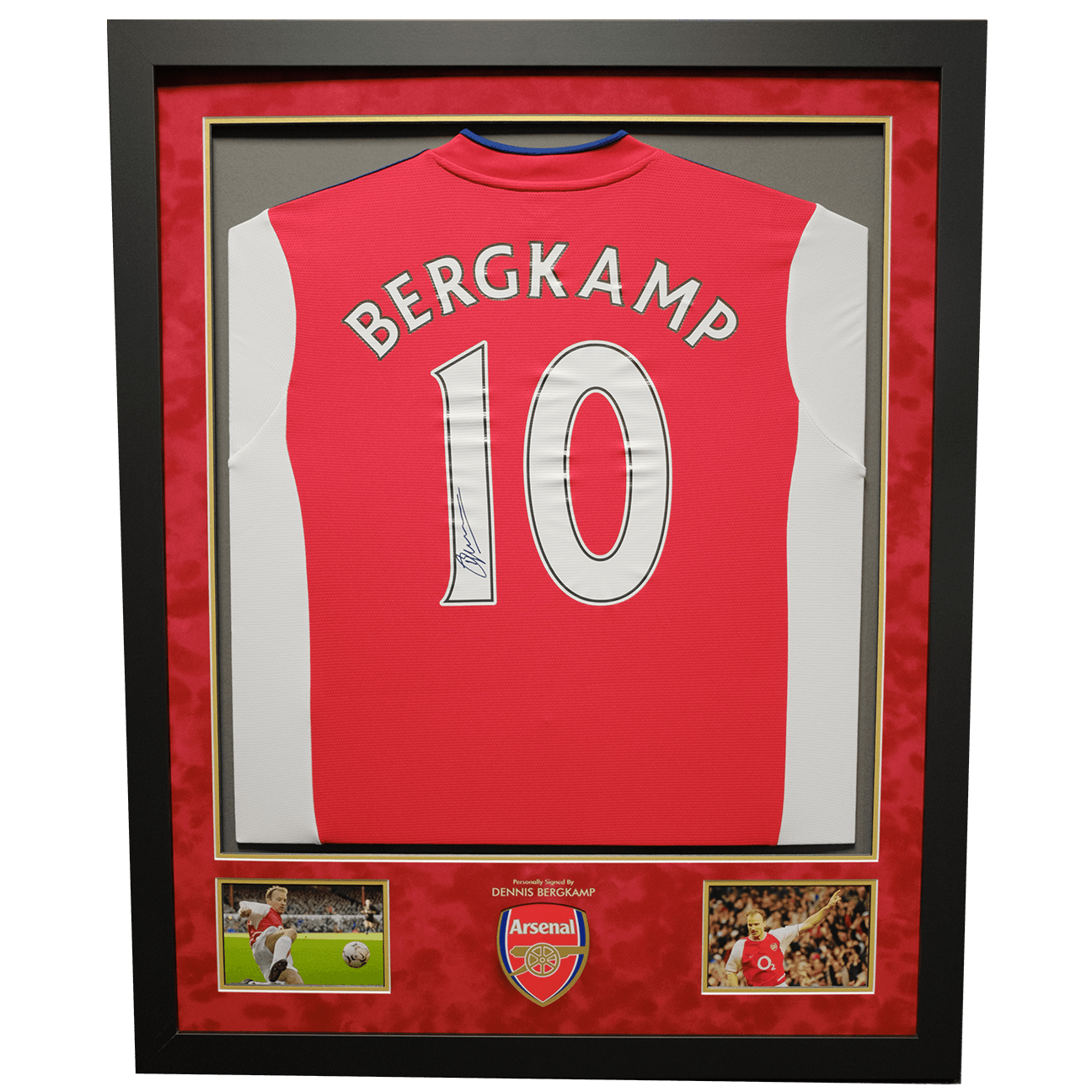 Dennis Bergkamp Signed Shirt - Memorabilia Framers Shop